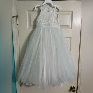 DB Studio White Kids Formal Dress
